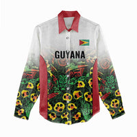 Custom Guyana Football Women Casual Shirt Spirit of the Jaguar - White - Wonder Print Shop