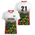 Custom Guyana Football Women V-Neck T-Shirt Spirit of the Jaguar - White - Wonder Print Shop