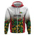 Custom Guyana Football Zip Hoodie Spirit of the Jaguar - White - Wonder Print Shop