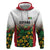 Custom Guyana Football Zip Hoodie Spirit of the Jaguar - White - Wonder Print Shop