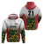 Custom Guyana Football Zip Hoodie Spirit of the Jaguar - White - Wonder Print Shop
