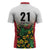 Custom Guyana Football Zipper Polo Shirt Spirit of the Jaguar - White - Wonder Print Shop