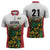 Custom Guyana Football Zipper Polo Shirt Spirit of the Jaguar - White - Wonder Print Shop