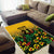 Custom Guyana Football Area Rug Spirit of the Jaguar - Yellow - Wonder Print Shop