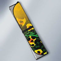 Custom Guyana Football Auto Sun Shade Spirit of the Jaguar - Yellow - Wonder Print Shop
