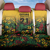 Custom Guyana Football Back Car Seat Cover Spirit of the Jaguar - Yellow - Wonder Print Shop