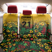 Custom Guyana Football Back Car Seat Cover Spirit of the Jaguar - Yellow - Wonder Print Shop