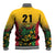 Custom Guyana Football Baseball Jacket Spirit of the Jaguar - Yellow - Wonder Print Shop