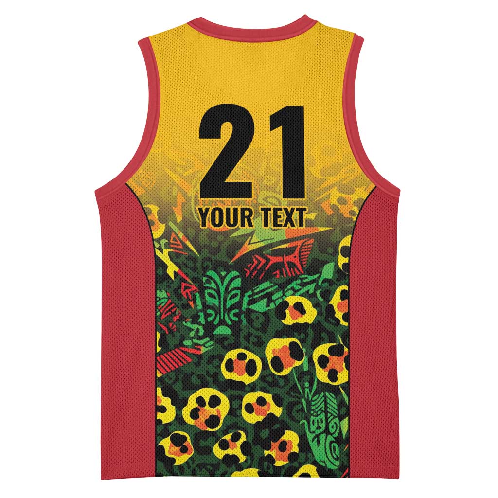 Custom Guyana Football Basketball Jersey Spirit of the Jaguar - Yellow - Wonder Print Shop