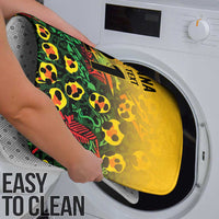 Custom Guyana Football Bathroom Set Spirit of the Jaguar - Yellow - Wonder Print Shop