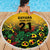 Custom Guyana Football Beach Blanket Spirit of the Jaguar - Yellow - Wonder Print Shop