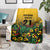 Custom Guyana Football Blanket Spirit of the Jaguar - Yellow - Wonder Print Shop