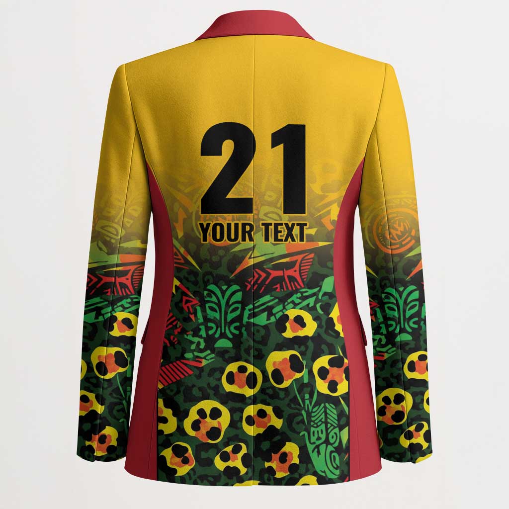 Custom Guyana Football Blazer Spirit of the Jaguar - Yellow - Wonder Print Shop