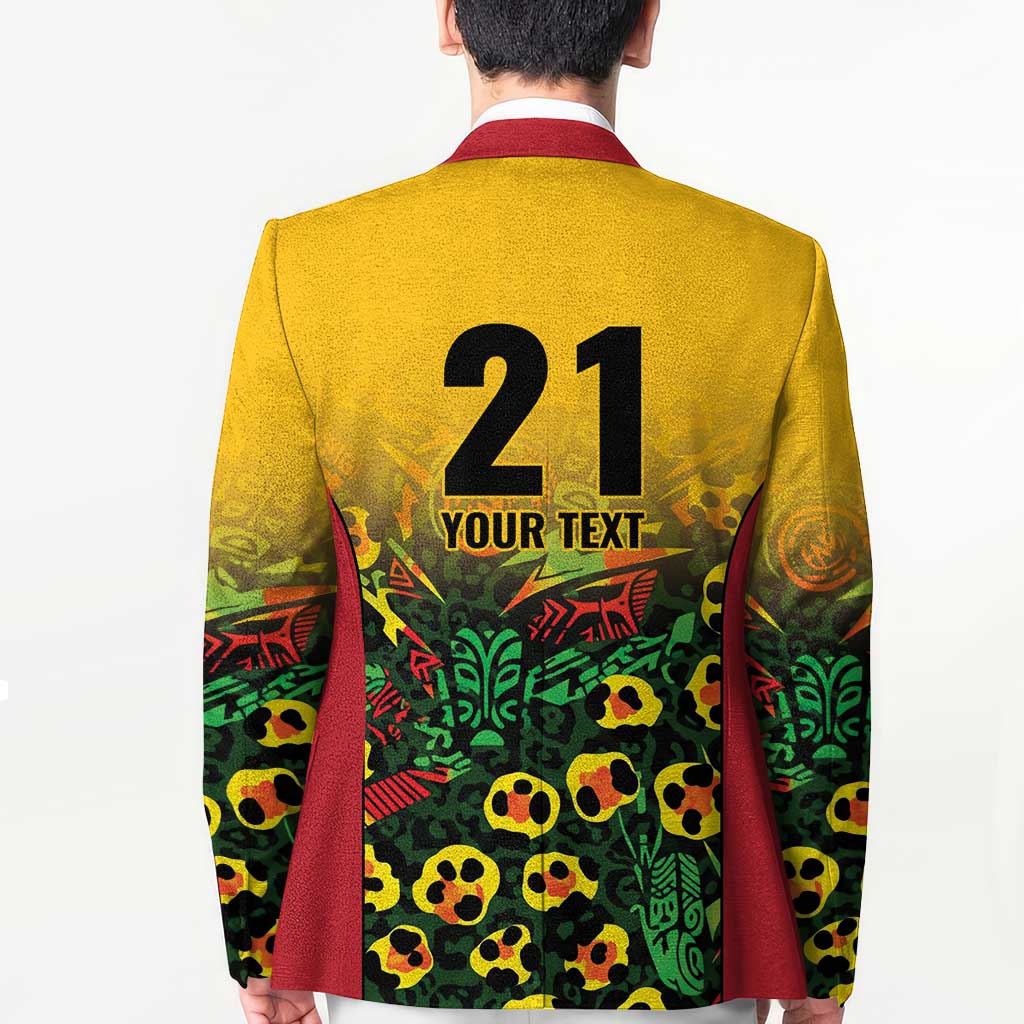 Custom Guyana Football Blazer Spirit of the Jaguar - Yellow - Wonder Print Shop