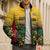 Custom Guyana Football Bomber Puffer Jacket Spirit of the Jaguar - Yellow - Wonder Print Shop