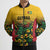 Custom Guyana Football Bomber Puffer Jacket Spirit of the Jaguar - Yellow - Wonder Print Shop