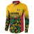 Custom Guyana Football Button Sweatshirt Spirit of the Jaguar - Yellow - Wonder Print Shop