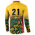 Custom Guyana Football Button Sweatshirt Spirit of the Jaguar - Yellow - Wonder Print Shop