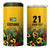 Custom Guyana Football 4 in 1 Can Cooler Tumbler Spirit of the Jaguar - Yellow - Wonder Print Shop