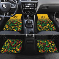 Custom Guyana Football Car Mats Spirit of the Jaguar - Yellow - Wonder Print Shop