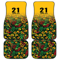Custom Guyana Football Car Mats Spirit of the Jaguar - Yellow - Wonder Print Shop