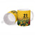 Custom Guyana Football Ceramic Mug Spirit of the Jaguar - Yellow - Wonder Print Shop