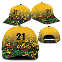 Custom Guyana Football Classic Cap Spirit of the Jaguar - Yellow - Wonder Print Shop