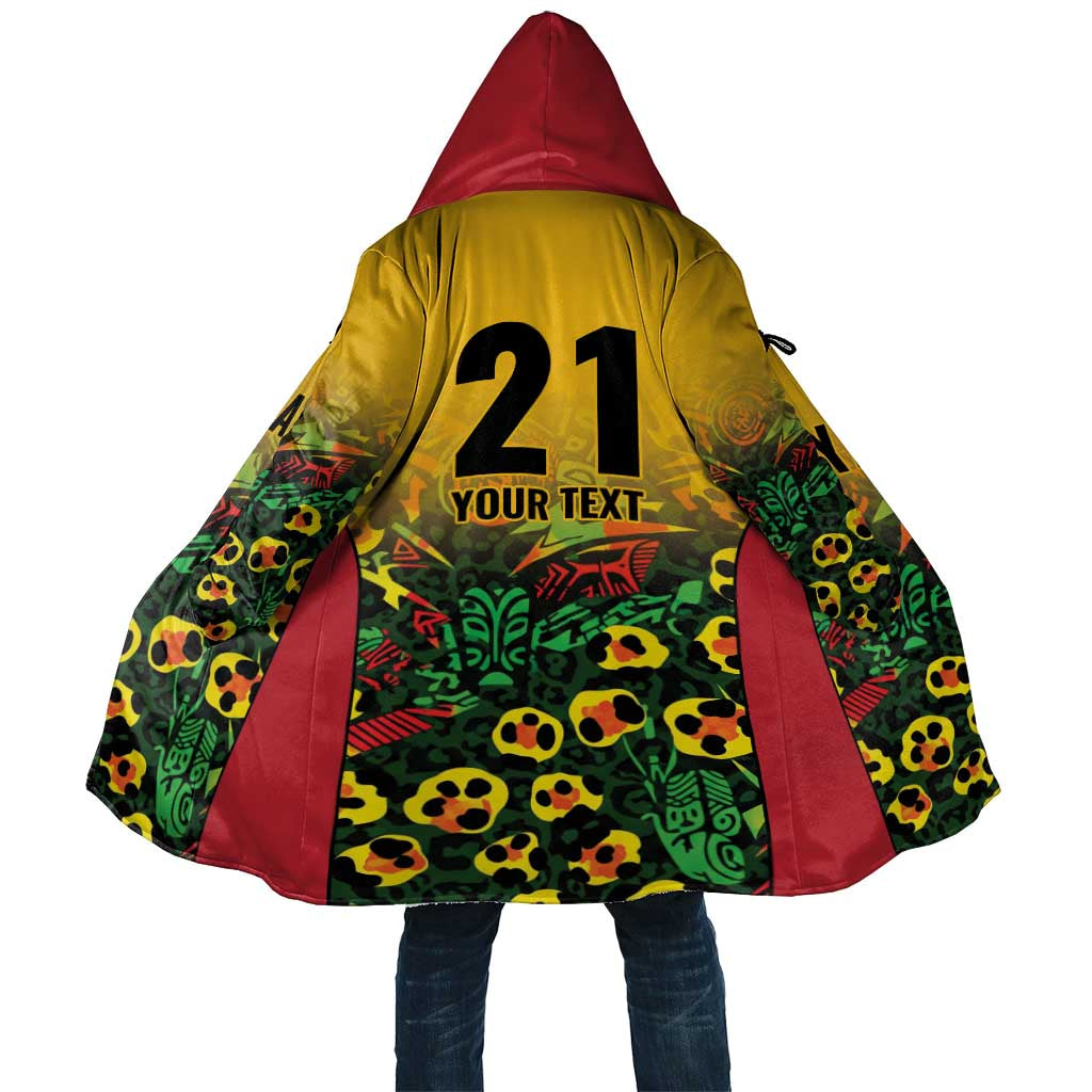 Custom Guyana Football Cloak Spirit of the Jaguar - Yellow - Wonder Print Shop