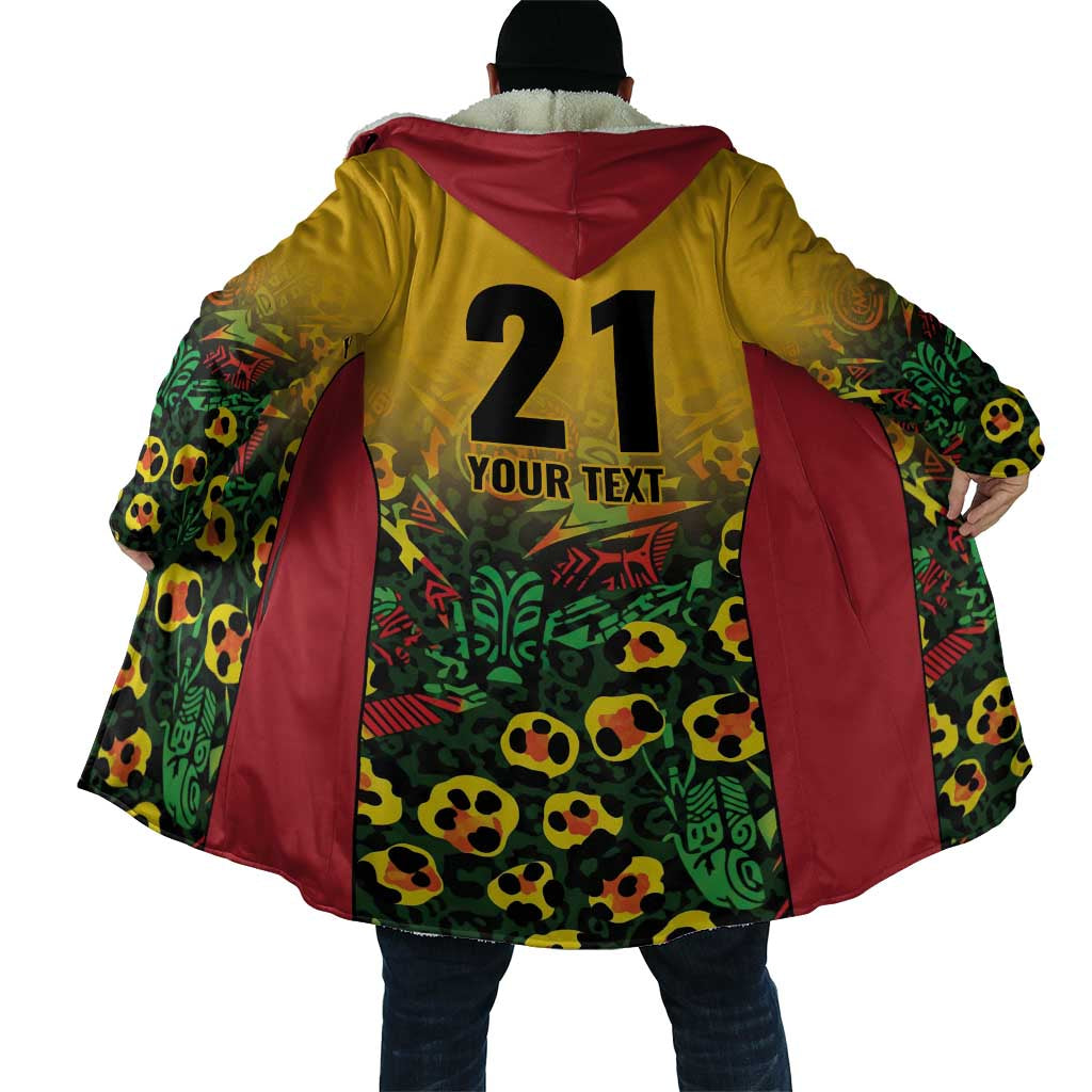 Custom Guyana Football Cloak Spirit of the Jaguar - Yellow - Wonder Print Shop