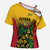 Custom Guyana Football Cross Shoulder Shirt Spirit of the Jaguar - Yellow - Wonder Print Shop
