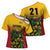 Custom Guyana Football Cross Shoulder Shirt Spirit of the Jaguar - Yellow - Wonder Print Shop