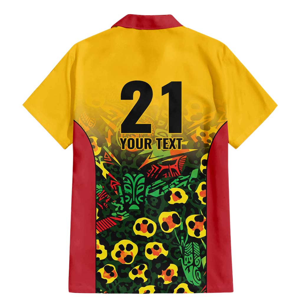 Custom Guyana Football Family Matching Mermaid Dress and Hawaiian Shirt Spirit of the Jaguar - Yellow - Wonder Print Shop