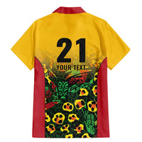 Custom Guyana Football Family Matching Mermaid Dress and Hawaiian Shirt Spirit of the Jaguar - Yellow - Wonder Print Shop