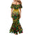 Custom Guyana Football Family Matching Mermaid Dress and Hawaiian Shirt Spirit of the Jaguar - Yellow - Wonder Print Shop