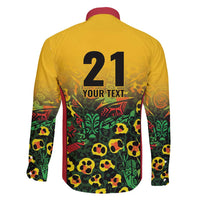 Custom Guyana Football Family Matching Puletasi and Hawaiian Shirt Spirit of the Jaguar - Yellow - Wonder Print Shop