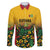 Custom Guyana Football Family Matching Short Sleeve Bodycon Dress and Hawaiian Shirt Spirit of the Jaguar - Yellow - Wonder Print Shop