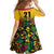 Custom Guyana Football Family Matching Summer Maxi Dress and Hawaiian Shirt Spirit of the Jaguar - Yellow - Wonder Print Shop