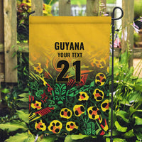 Custom Guyana Football Garden Flag Spirit of the Jaguar - Yellow - Wonder Print Shop