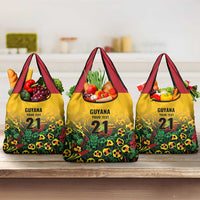 Custom Guyana Football Grocery Bag Spirit of the Jaguar - Yellow - Wonder Print Shop