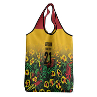 Custom Guyana Football Grocery Bag Spirit of the Jaguar - Yellow - Wonder Print Shop