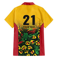 Custom Guyana Football Hawaiian Shirt Spirit of the Jaguar - Yellow - Wonder Print Shop