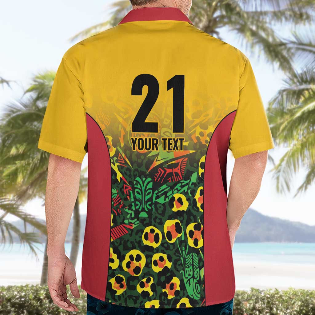Custom Guyana Football Hawaiian Shirt Spirit of the Jaguar - Yellow - Wonder Print Shop