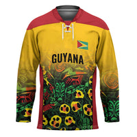 Custom Guyana Football Hockey Jersey Spirit of the Jaguar - Yellow - Wonder Print Shop