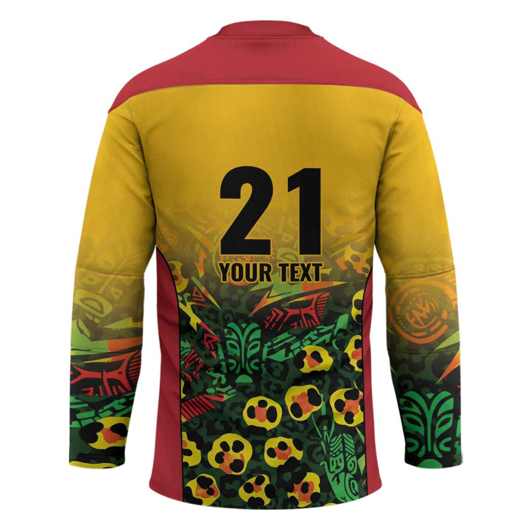 Custom Guyana Football Hockey Jersey Spirit of the Jaguar - Yellow - Wonder Print Shop