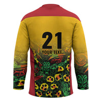 Custom Guyana Football Hockey Jersey Spirit of the Jaguar - Yellow - Wonder Print Shop