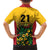 Custom Guyana Football Kid Hawaiian Shirt Spirit of the Jaguar - Yellow - Wonder Print Shop