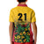 Custom Guyana Football Kid Polo Shirt Spirit of the Jaguar - Yellow - Wonder Print Shop