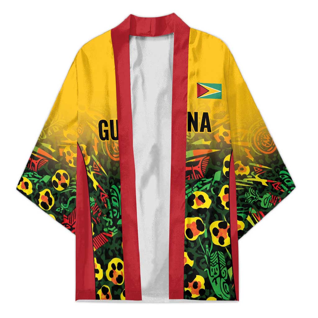 Custom Guyana Football Kimono Spirit of the Jaguar - Yellow - Wonder Print Shop