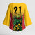 Custom Guyana Football Kimono Sleeve Blouse Spirit of the Jaguar - Yellow - Wonder Print Shop