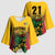Custom Guyana Football Kimono Sleeve Blouse Spirit of the Jaguar - Yellow - Wonder Print Shop